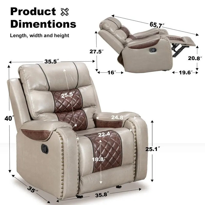 Großer Relaxsessel aus Kunstleder im amerikanischen Design für das Wohnzimmer