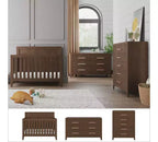 Child Craft Kieran kinderkamerset, 3-delig, met ledikant, dubbele ladekast en commode; inclusief 4-in-1 omvormbaar ledikant