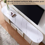 Moderne luxe tv-meubel, entertainmentmeubel met imitatiemarmeren blad