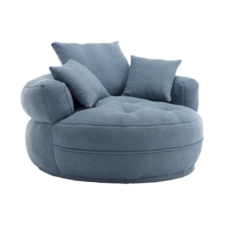 Fauteuil rond de relaxation ?C blanc/bleu/gris/jaune/orange/rouge rosé/bleu marine/vert, 1 ou 2 places