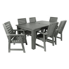Conjunto de refeição para exterior HIGHWOOD PROFESSIONAL de 7 peças, 42x72