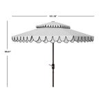 SAFAVIEH Kjerstin Outdoor-Volant für Doppelsonnenschirm mit 9 Ft