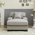 Modernes übergroßes Chaiselongue-Schlafsofa im Mid-Century-Stil mit Kissen