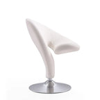 Manhattan Comfort Curl Akzent-Drehsessel aus Wollmischgewebe mit Chromgestell (2er-Set)