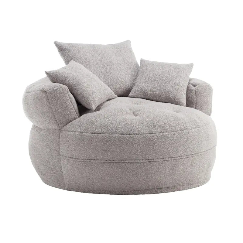 Fauteuil rond de relaxation ?C blanc/bleu/gris/jaune/orange/rouge rosé/bleu marine/vert, 1 ou 2 places