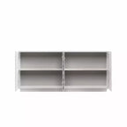 59 moderner Spiralen-Sideboardschrank, flacher kunstvoller Aufbewahrungsschrank für den Eingangsbereich mit Türen in 3D-Wellenoptik