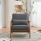 Gestoffeerde accentstoel in midcenturymoderne stijl