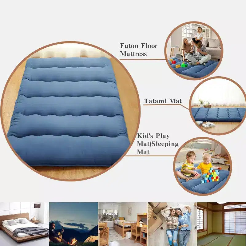 Japanische Futonmatratze, faltbare Schlafmatte für den Boden, Tatami-Matte für Zuhause und Camping