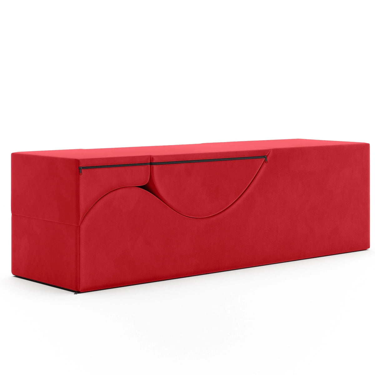 Avana Kami umwandelbare Chaiselongue / Yoga und Massage - 2-in-1-Hocker mit verstecktem ausklappbarem Yoga-Loungesessel, Mikrosamt - N/A