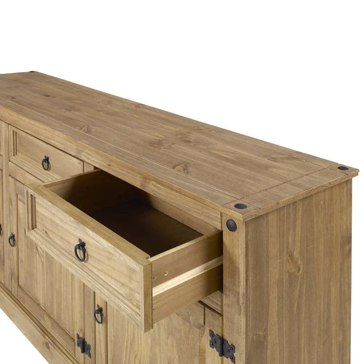Buffet en bois de 65 pouces, style campagne - collection Corona