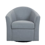 Set aus 2 modernen gepolsterten Dreh-Clubsesseln als Akzentstühle fürs Wohnzimmer
