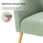 Sheila moderner Bouclé-Sessel, 30 W, mit Massivholzbeinen, 2er-Set von HULALA HOME