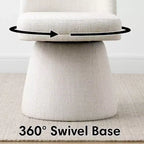 Set di 6 sedie da pranzo moderne girevoli a 360 e senza braccioli, con base a piedistallo, eleganti sedie d'accento per cucina, sala da pranzo o ufficio-Panipeachy