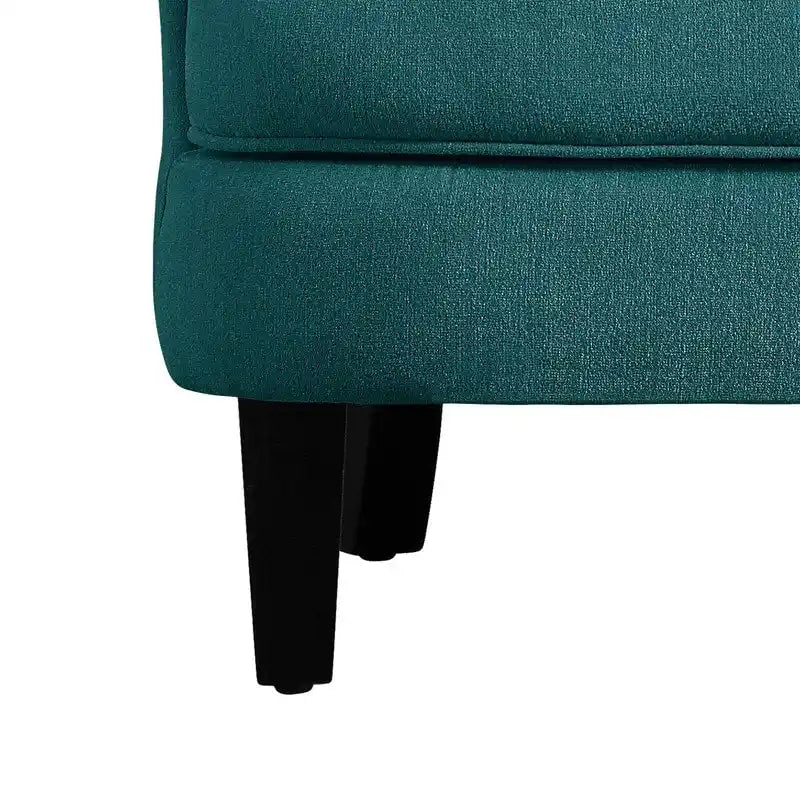 Moser Bay Mignon Velvet / Linen 30 Wide Tufted Wingback Accent Chair