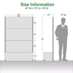 Fioriera MAYEERTY con griglia a traliccio in ferro nero, stile 01, 72x47x16in, set da 3 pezzi