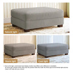 Grand pouf décoratif moderne en velours côtelé