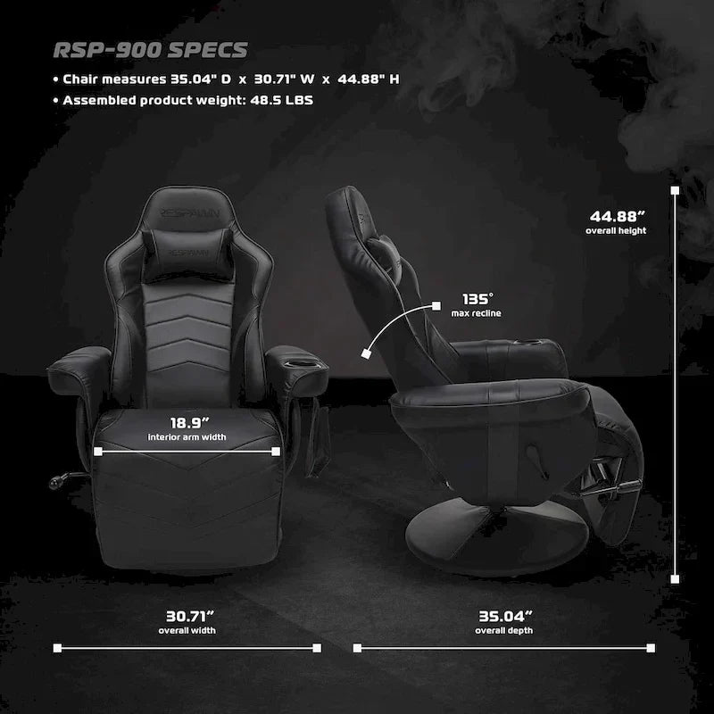 Πολυθρόνα gaming - ανακλινόμενη πολυθρόνα gaming με υποπόδιο