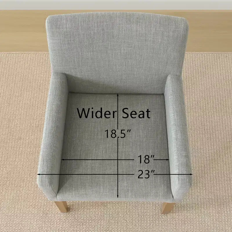 Set di 6 sedie da pranzo imbottite con braccioli, poltroncine moderne in lino con gambe in legno, sedie decorative per sala da pranzo e soggiorno - Panipeachy