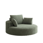 Draaifauteuil voor één persoon van corduroy, chenille en schuim