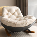 Scandinavian Upholstered Rocking Chair with Optional Ottoman