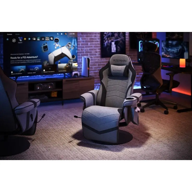 Πολυθρόνα gaming - ανακλινόμενη πολυθρόνα gaming με υποπόδιο