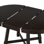 Mesa de jantar redonda extensível em estilo rústico, em madeira, com extensão de 16 polegadas