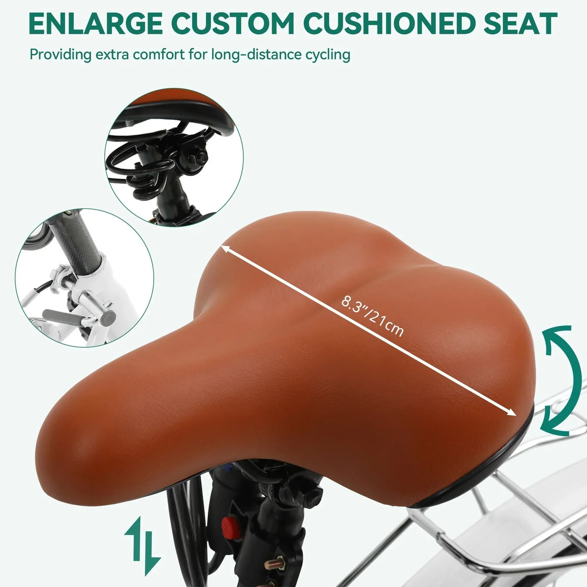 Moasis24/ 26 Cruiser-Fahrrad mit 7 Gängen, verstellbarer Tiefeinstieg, Pendlerfahrrad