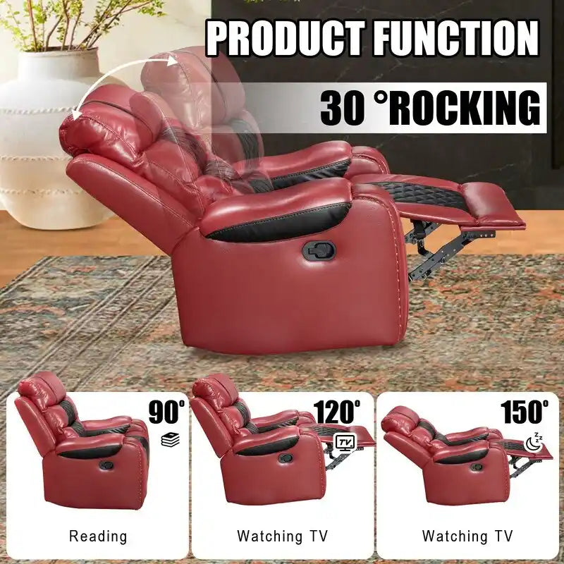 Großer Relaxsessel aus Kunstleder im amerikanischen Design für das Wohnzimmer