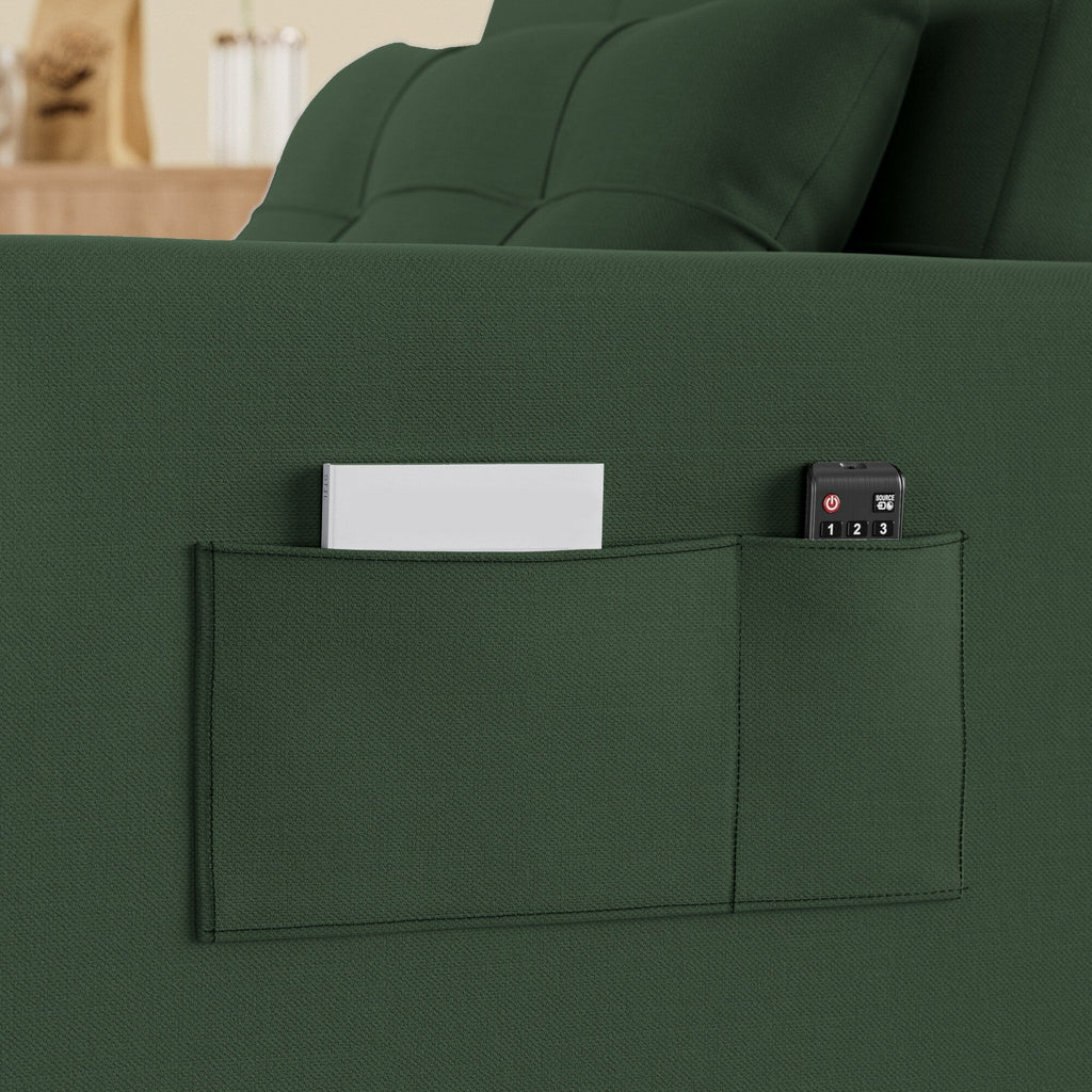 Sofá-cama ajustável 3 em 1, sofá-cadeirão extensível, cama dobrável convertível para sala de estar