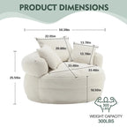 Fauteuil rond de relaxation ?C blanc/bleu/gris/jaune/orange/rouge rosé/bleu marine/vert, 1 ou 2 places