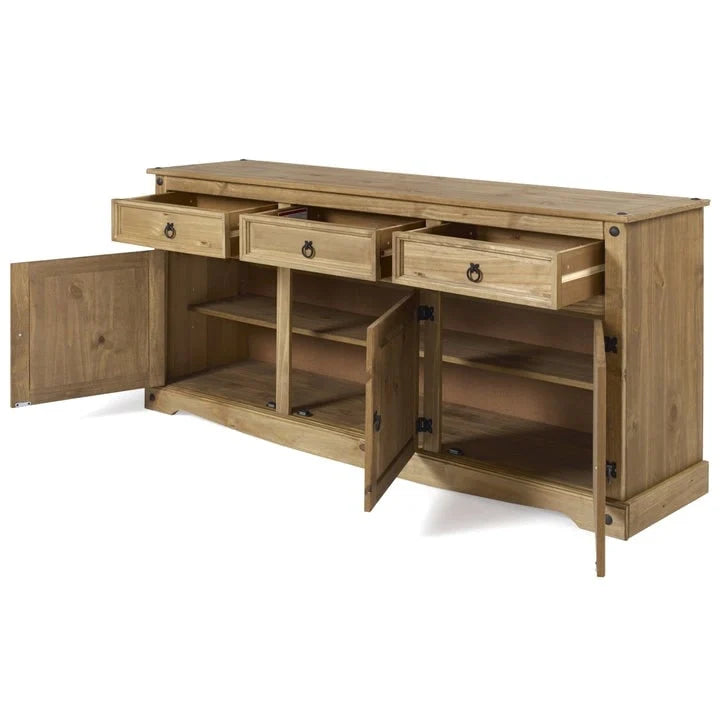 Buffet en bois de 65 pouces, style campagne - collection Corona