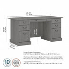 Bush Furniture Saratoga directiebureau met laden en opbergruimte