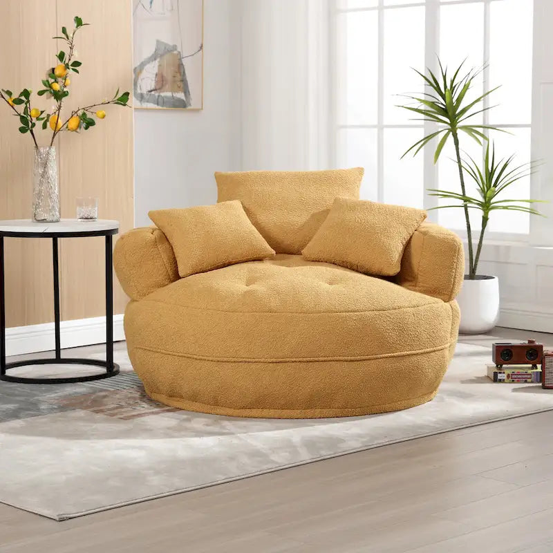 Fauteuil rond de relaxation ?C blanc/bleu/gris/jaune/orange/rouge rosé/bleu marine/vert, 1 ou 2 places