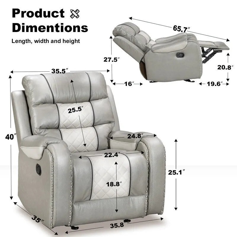 Großer Relaxsessel aus Kunstleder im amerikanischen Design für das Wohnzimmer
