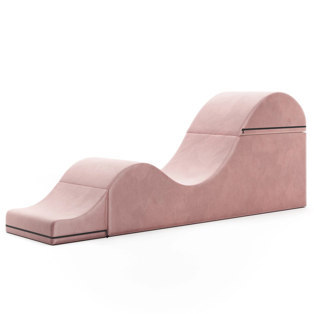 Avana Kami umwandelbare Chaiselongue / Yoga und Massage - 2-in-1-Hocker mit verstecktem ausklappbarem Yoga-Loungesessel, Mikrosamt - N/A