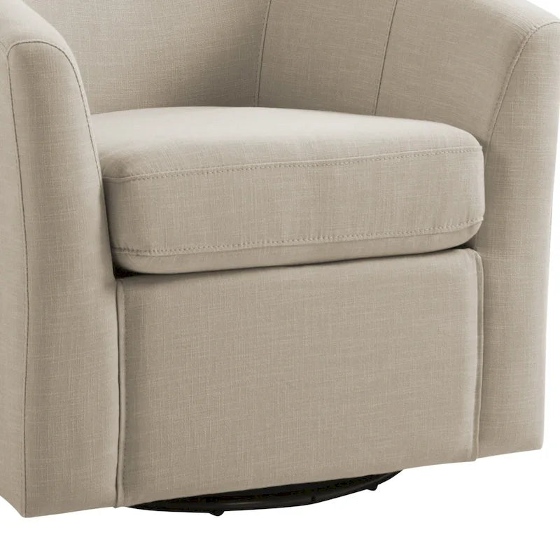 Set aus 2 modernen gepolsterten Dreh-Clubsesseln als Akzentstühle fürs Wohnzimmer