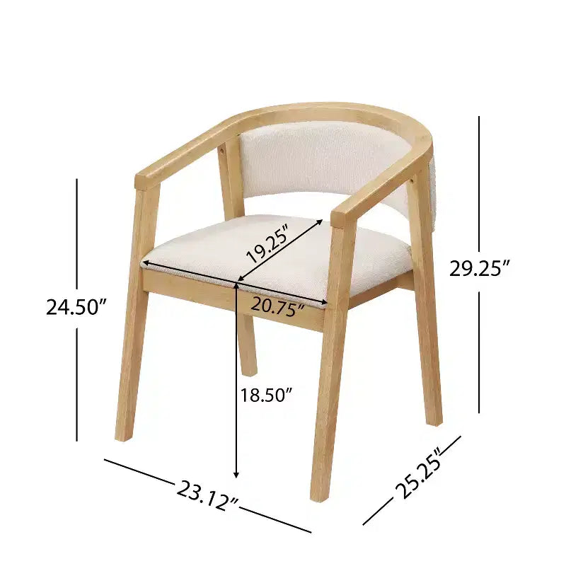 Ensemble de salle à manger Simon 5 pièces, en hévéa, style moderne du milieu du siècle, avec chaises revêtues de bouclé, de Christopher Knight Home