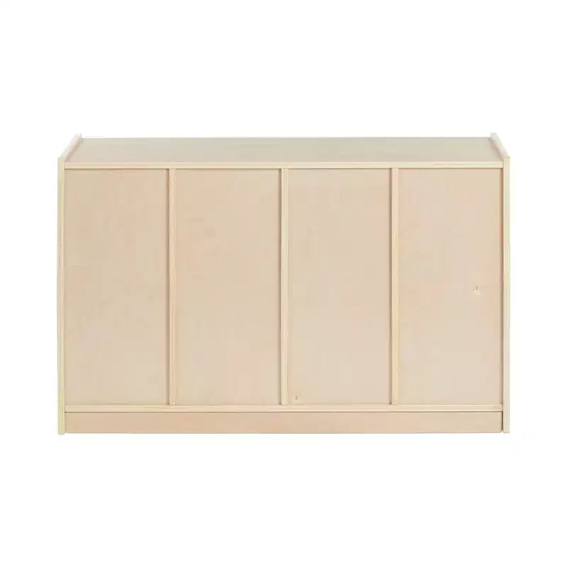 Mobiler Fächerschrank mit Tablettfächern und 15 Behältern mit Schaufelfront, 3x4, Kindermöbel