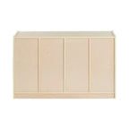 Mobiler Fächerschrank mit Tablettfächern und 15 Behältern mit Schaufelfront, 3x4, Kindermöbel