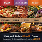 Multifuel-Pizzaofen für draußen, Pizzabäcker für Steinofenpizza mit Gasbrenner und Holzbox - 12 inch