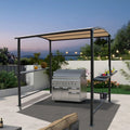 Grillpavillon mit Vordach für den Außenbereich, Stahlrahmen, 5 ft. x 8 ft.