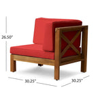 6-teiliges Outdoor-Sitzgruppen-Set aus Akazienholz Brava von Christopher Knight Home