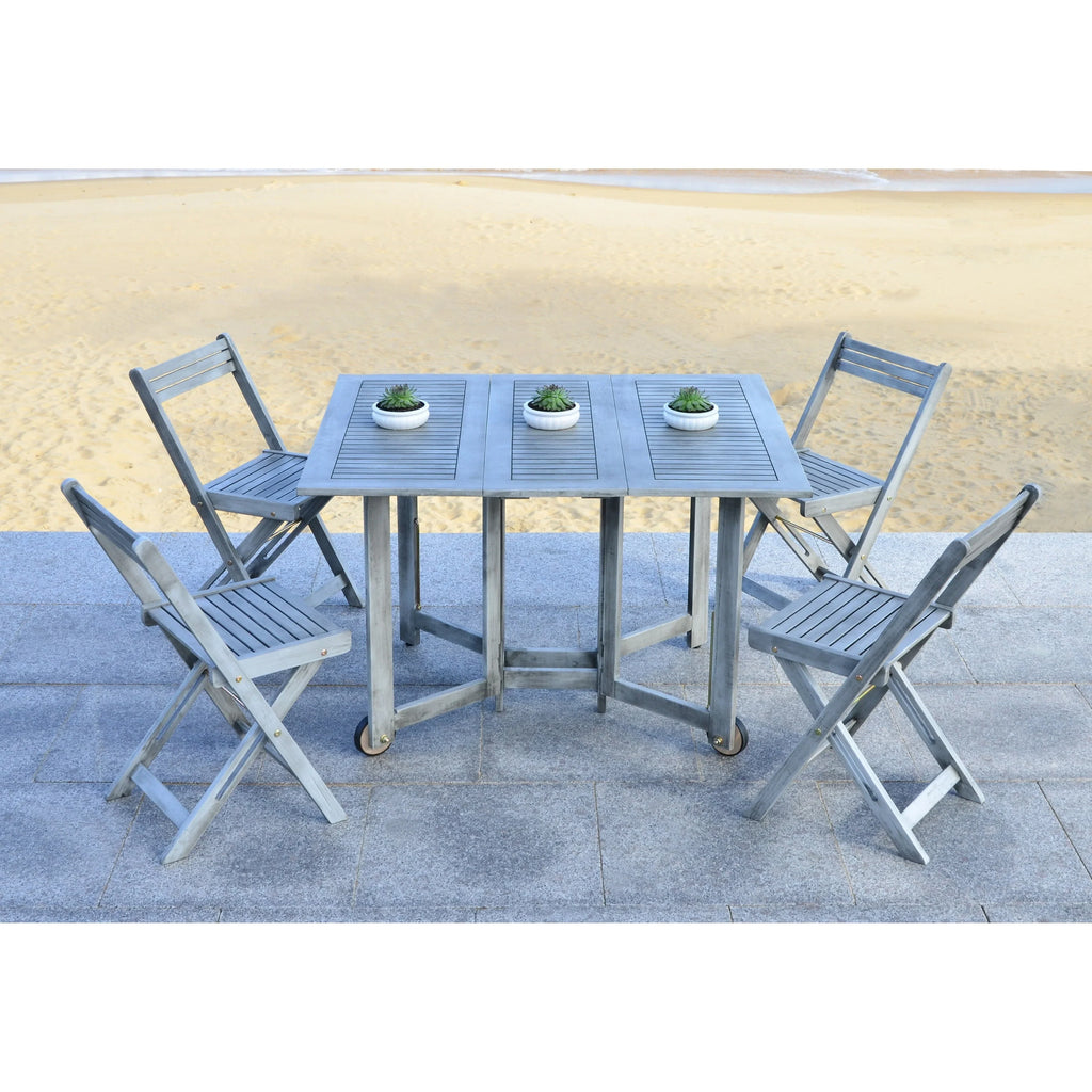 SAFAVIEH Brandy set da pranzo da esterno da 5 pezzi - 43Wx35Dx29H