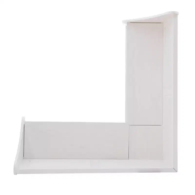 Banc d’angle petit-déjeuner Tobin traditionnel en bois massif, sans dossier, avec rangement et coussin blanc - Linon