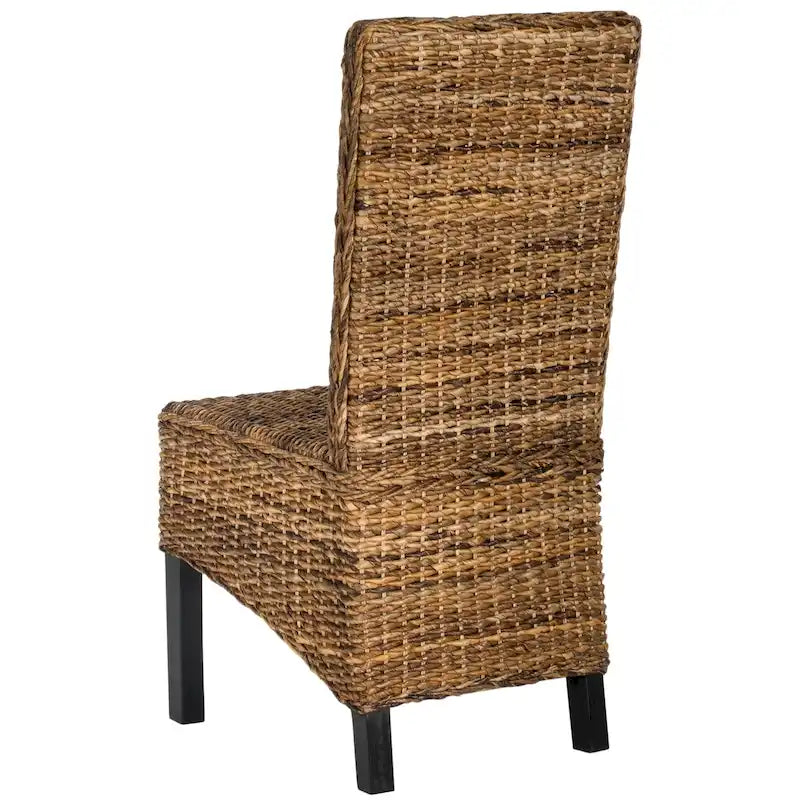 Set van 2 eetkamerstoelen van naturel rotan, 19W x 22D x 41H, boho-kuststijl