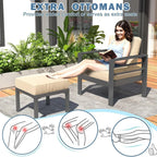 AECOJOY 7-teiliges Gartenmöbelset aus Aluminium für draußen
