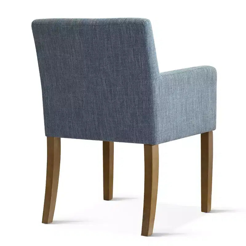 Set di 6 sedie da pranzo imbottite con braccioli, poltroncine moderne in lino con gambe in legno, sedie decorative per sala da pranzo e soggiorno - Panipeachy