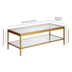 Alexis salontafel van metaal en glas