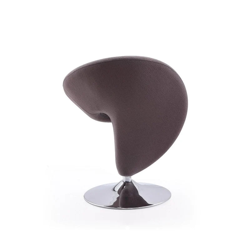 Manhattan Comfort Curl Akzent-Drehsessel aus Wollmischgewebe mit Chromgestell (2er-Set)