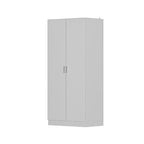 Armoire à deux portes autoportante pour chambre avec tringle à vêtements
